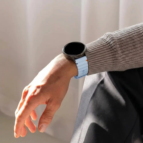 Bandz Garmin Vivoactive 3 Silicone Strap 'Wave' (Light Blue)