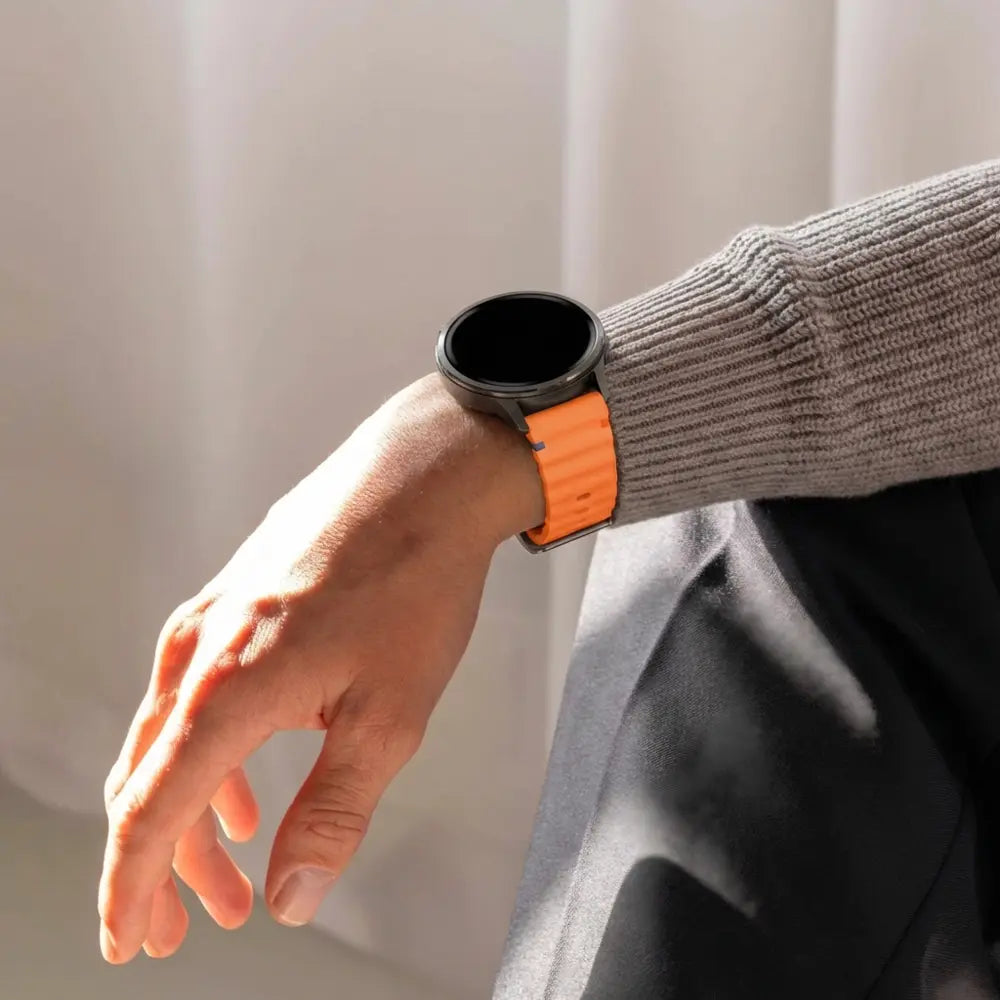 Bandz Garmin Vivoactive 6 Silicone Strap 'Wave' (Orange)