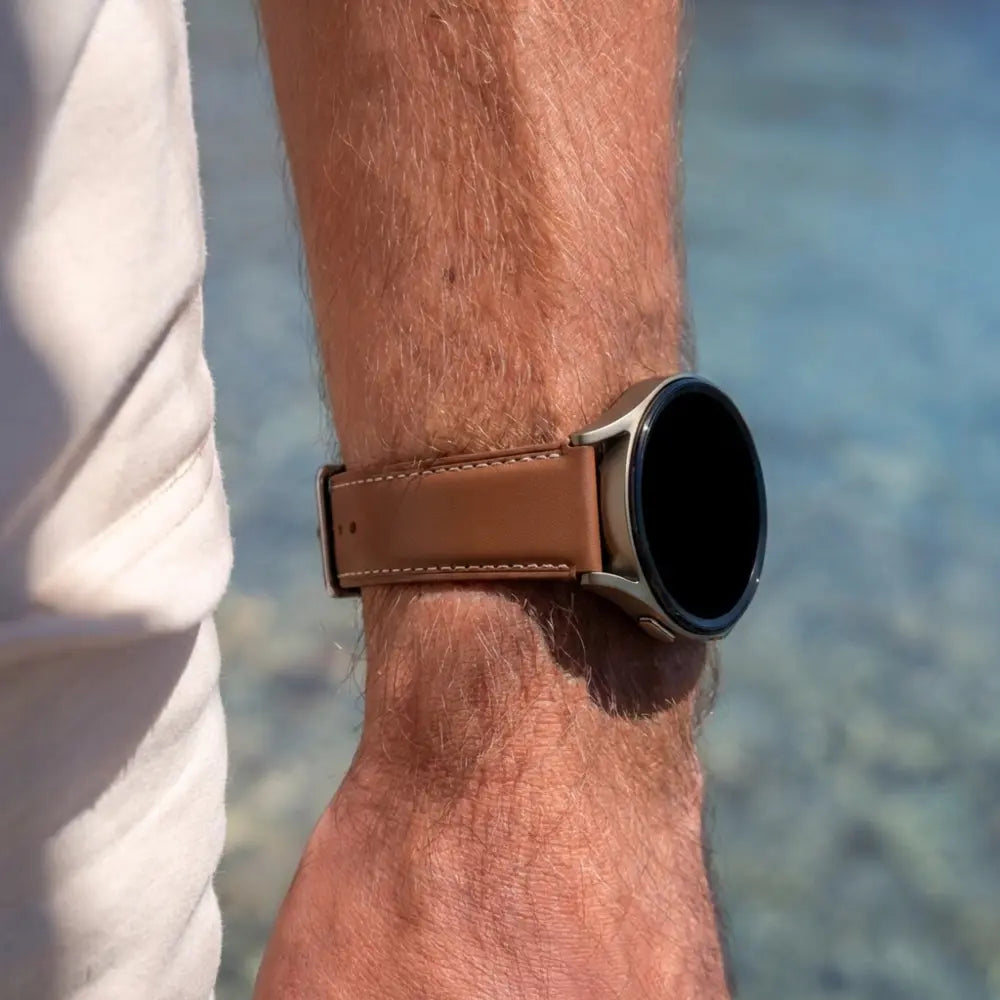 Bandz Coros Apex 42mm Leather Strap 'Easy Fit' (Brown)