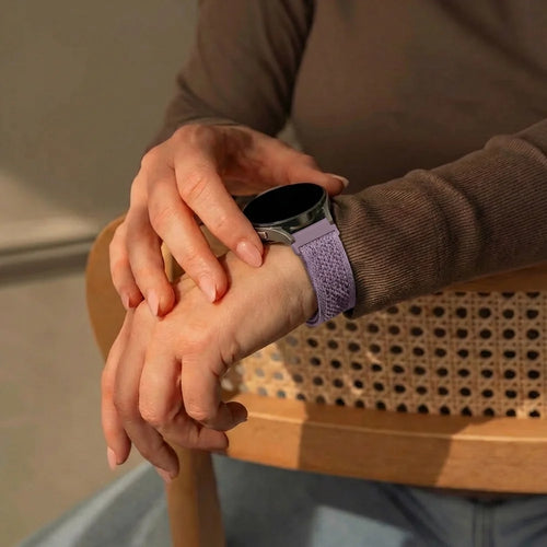 Bandz Gard Pro Health Smartwatch 3 - 41mm Vintage Nylon Strap (Light Purple)