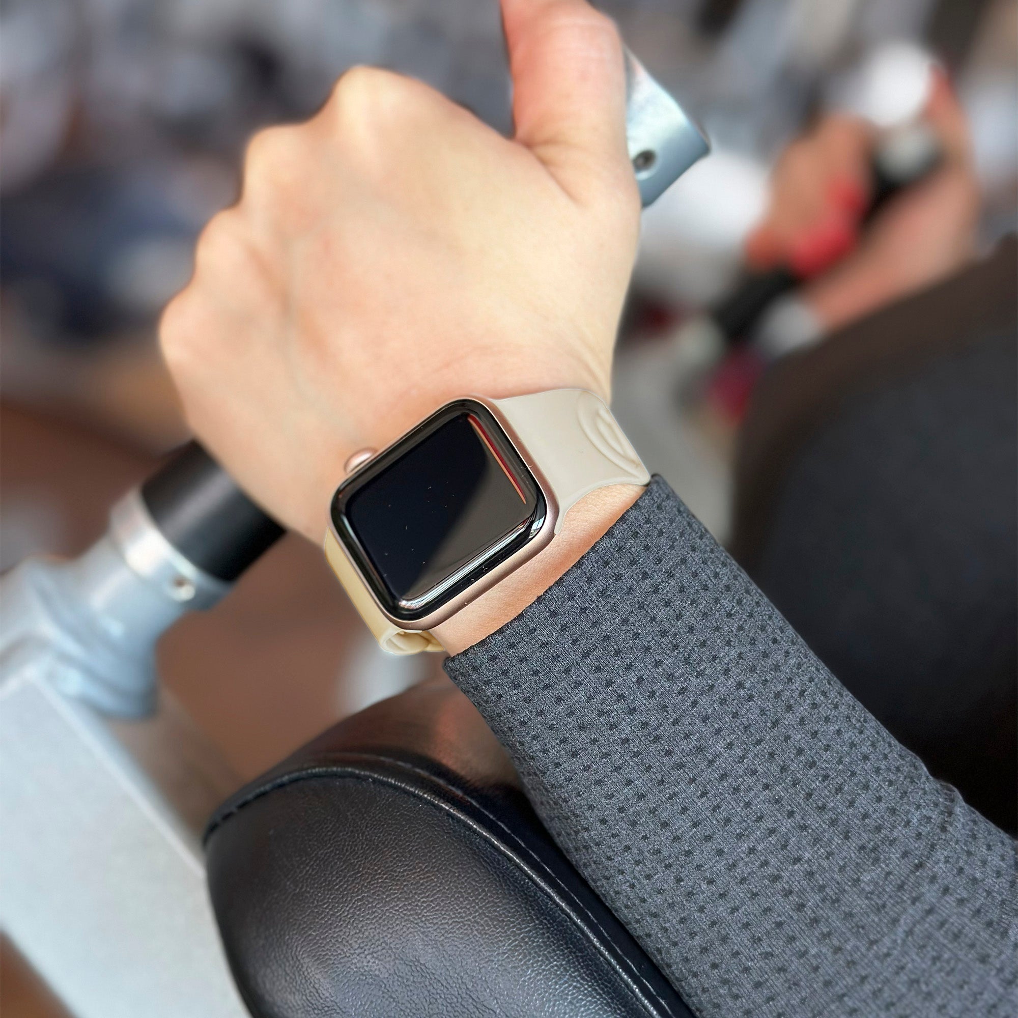 Apple Watch silicone chain band (beige)