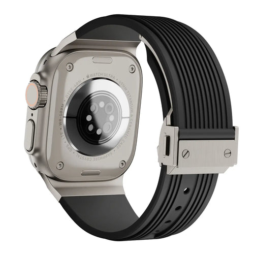 Apple Watch Liquid Elastic Silicone Strap (Black)