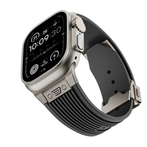 Apple Watch Liquid Elastic Silicone Strap (Black)