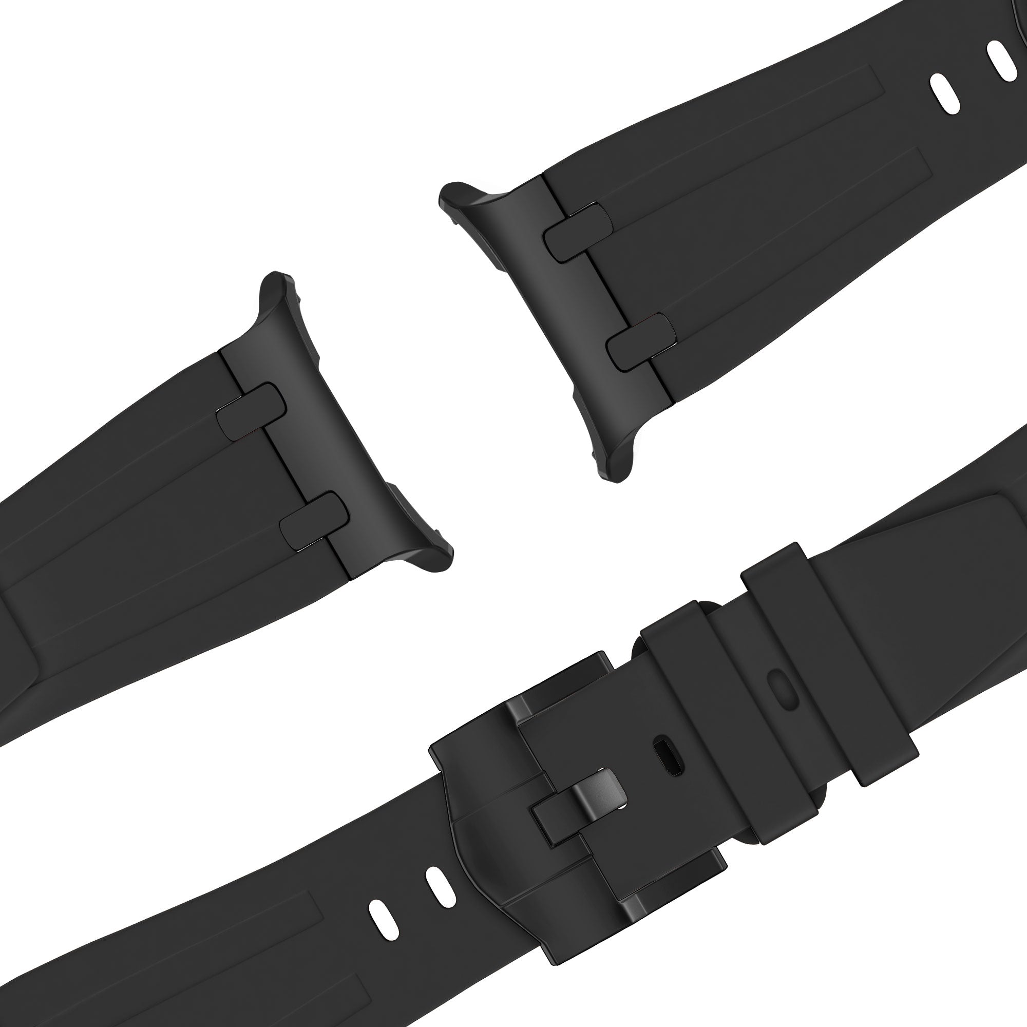 Bandz Samsung Galaxy Watch Ultra 2 Silicone Strap 'Luxe Liquid' (Orange/Black)