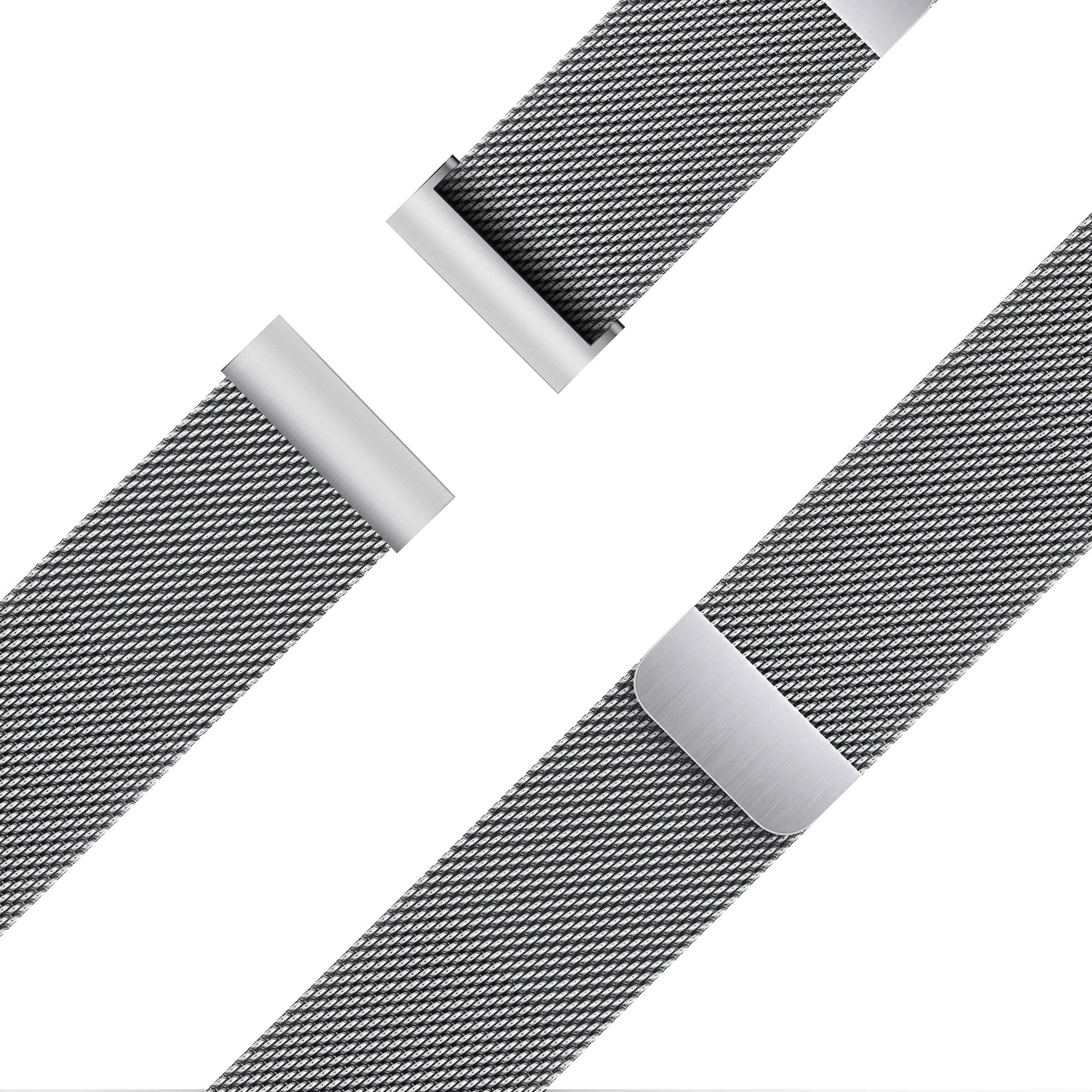 Bandz Garmin Forerunner 265s Milanese loop band (zilver)