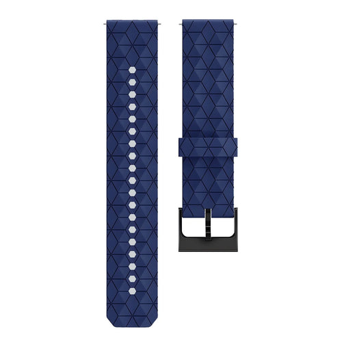 Oppo Watch X Silicone Hexa Strap (Dark Blue)