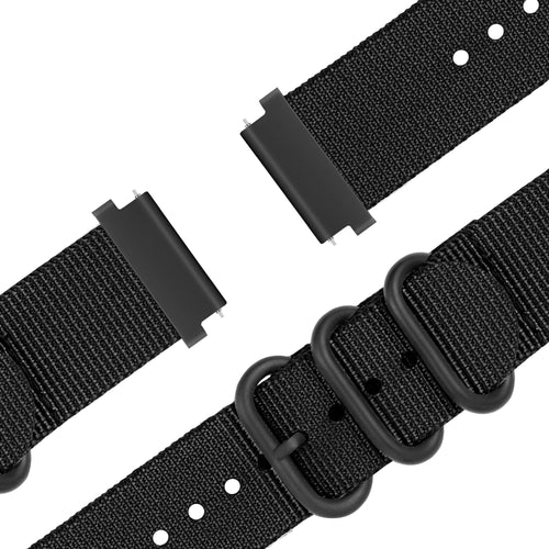 Bandz Garmin Vivomove Style Buckled Nylon Strap (Black)