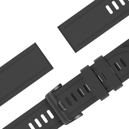 Bandz Garmin Descent Mk2S siliconen band met gesp (zwart)