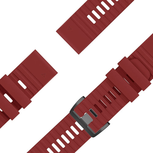 Bandz Garmin Tactix 8 - 47mm siliconen band met gesp (rood)