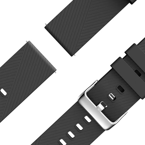 Bandz Oppo Watch X2 siliconen band 'Deluxe' (zwart)