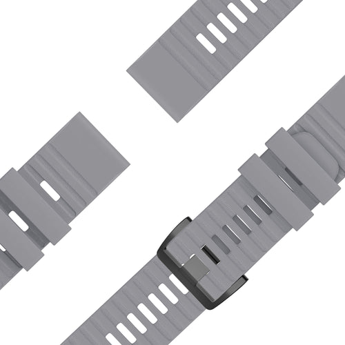 Bandz Garmin Forerunner 955 siliconen band met gesp (grijs)