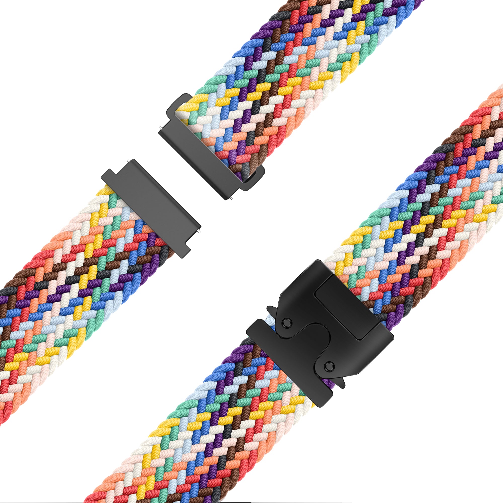 Bandz Garmin Vivomove 3s gevlochten band 'Parachute' (regenboog)