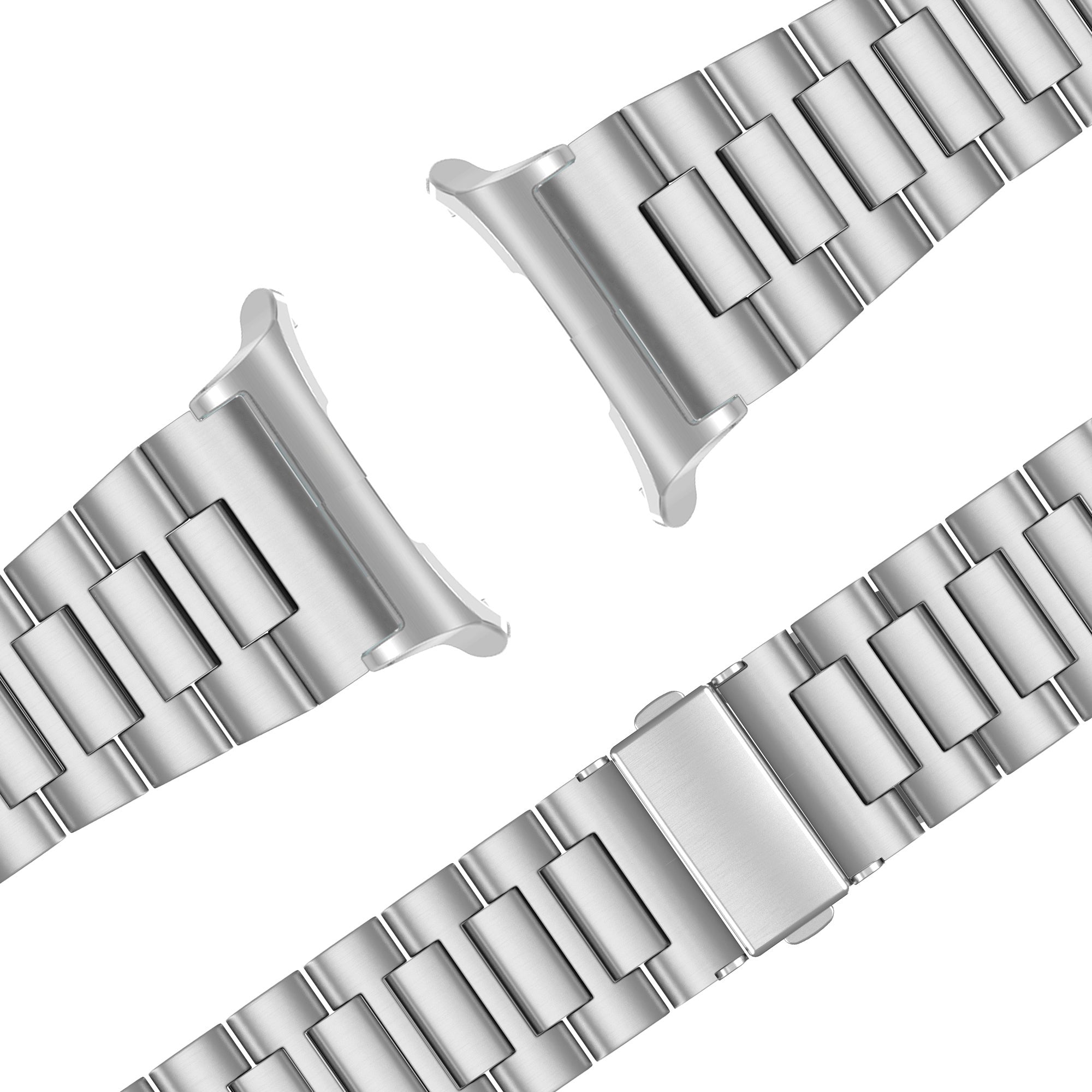 Bandz Samsung Galaxy Watch Ultra stalen schakel band 'Deluxe' (zilver)