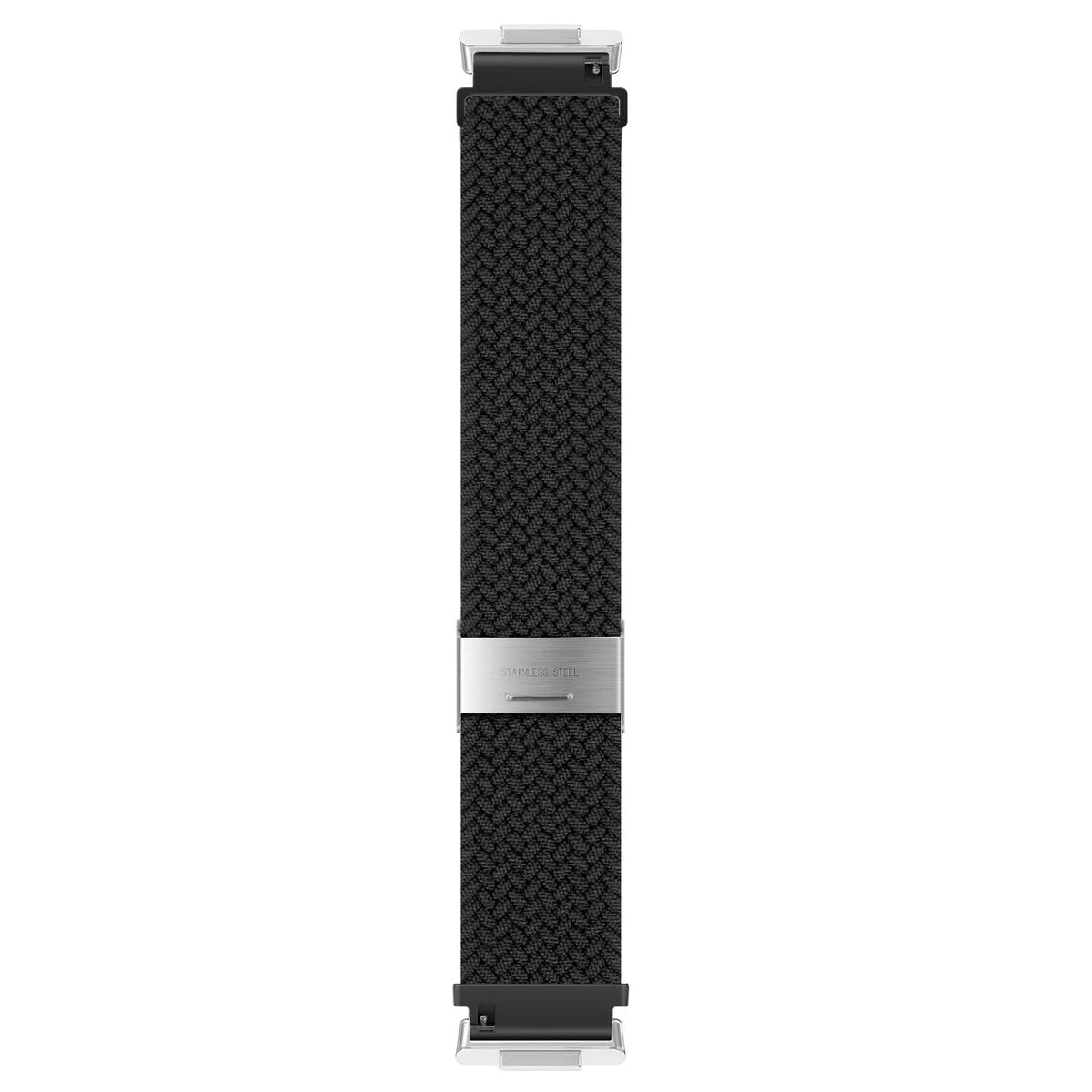 Nylon Adjustable Braided Strap, black, laid flat, separate parts, direct top view