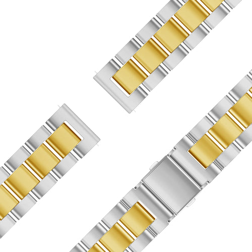Bandz Pebble Round 2 - 14mm stalen band 'Classic' (zilver/goud)