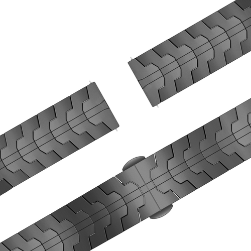 Bandz Garmin Forerunner 265 Steel Strap 'Iron' (Black)
