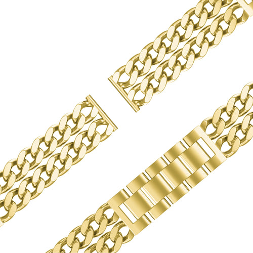 Bandz Coros Apex - 42mm Metal Strap 'Double Chains' (Gold)
