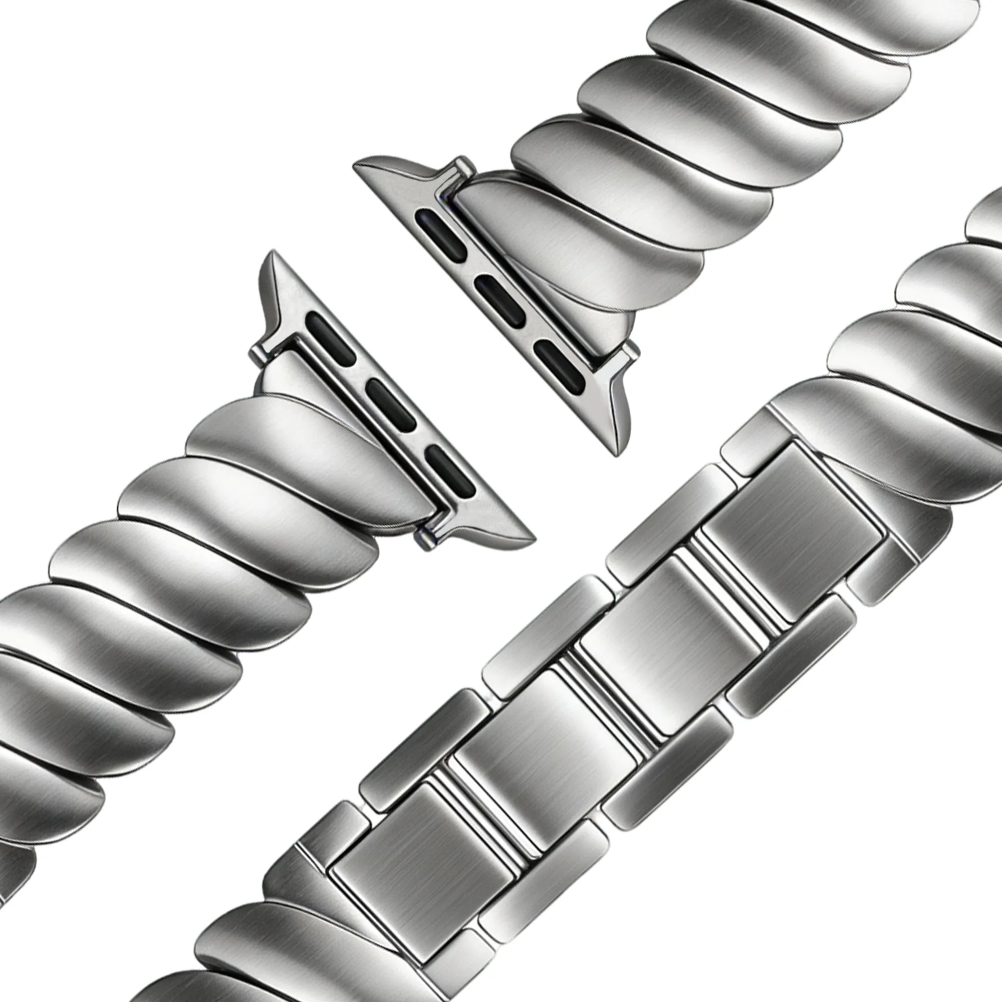 Bandz Apple Watch luxe metalen band 'Twisted' (zilver)