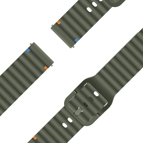 Bandz Garmin Bounce 2 siliconen band 'Wave' (legergroen)