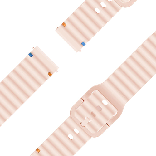 Bandz Garmin Bounce 2 siliconen band 'Wave' (lichtroze)