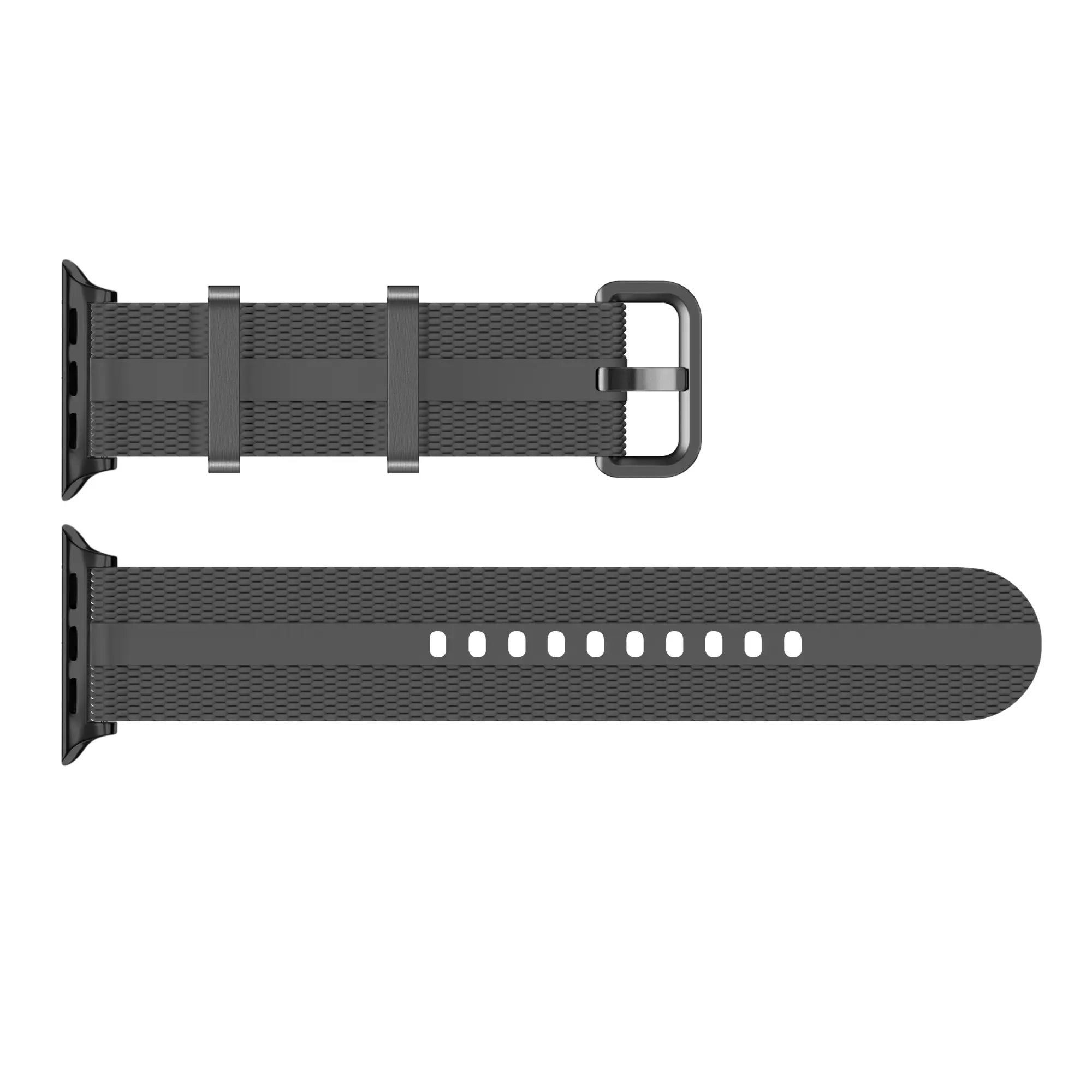 Apple Watch siliconen active band (donkergrijs/oranje)