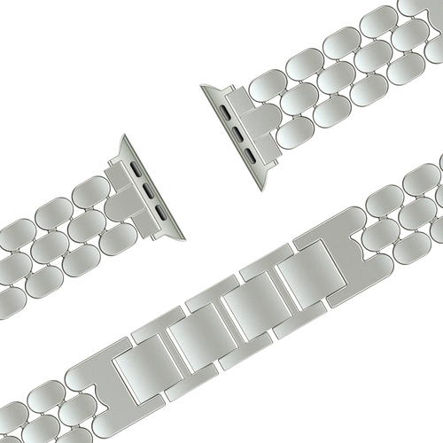 Bandz Apple Watch stalen band 'Oval' (sterrenlicht)