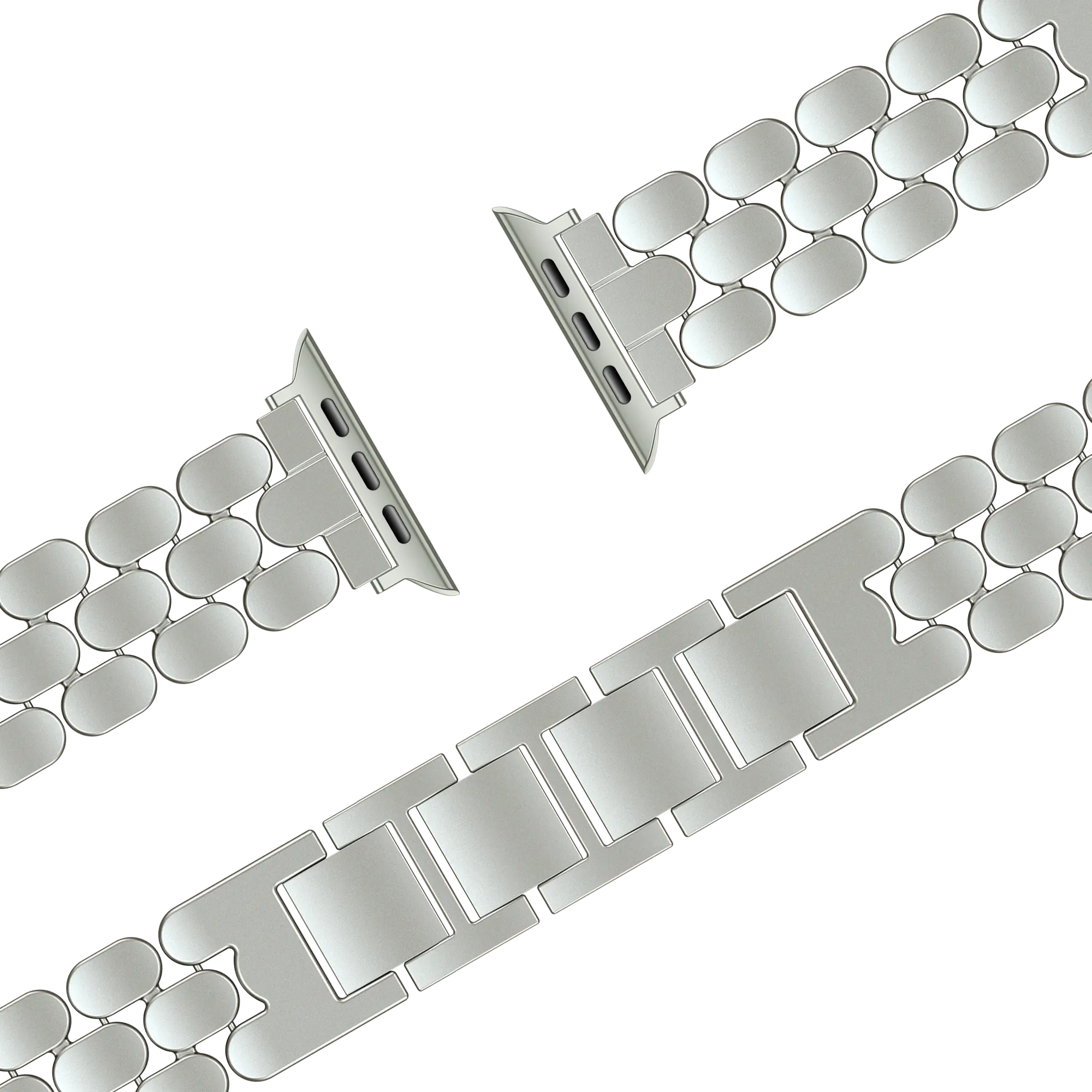 Bandz Apple Watch stalen band 'Oval' (sterrenlicht)