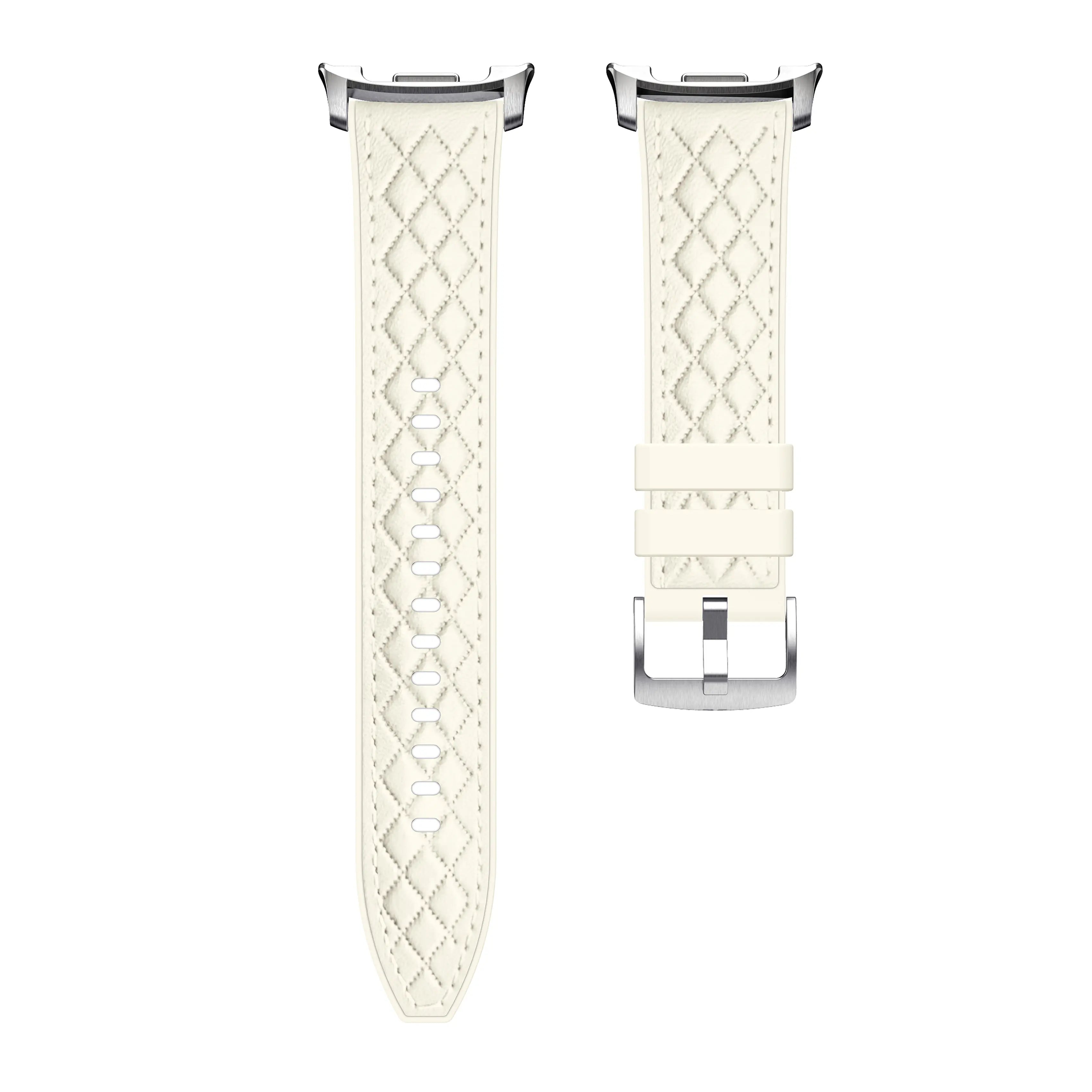 Samsung Galaxy Watch 9 - 44mm Diamond Leather Hybrid Strap (Beige)