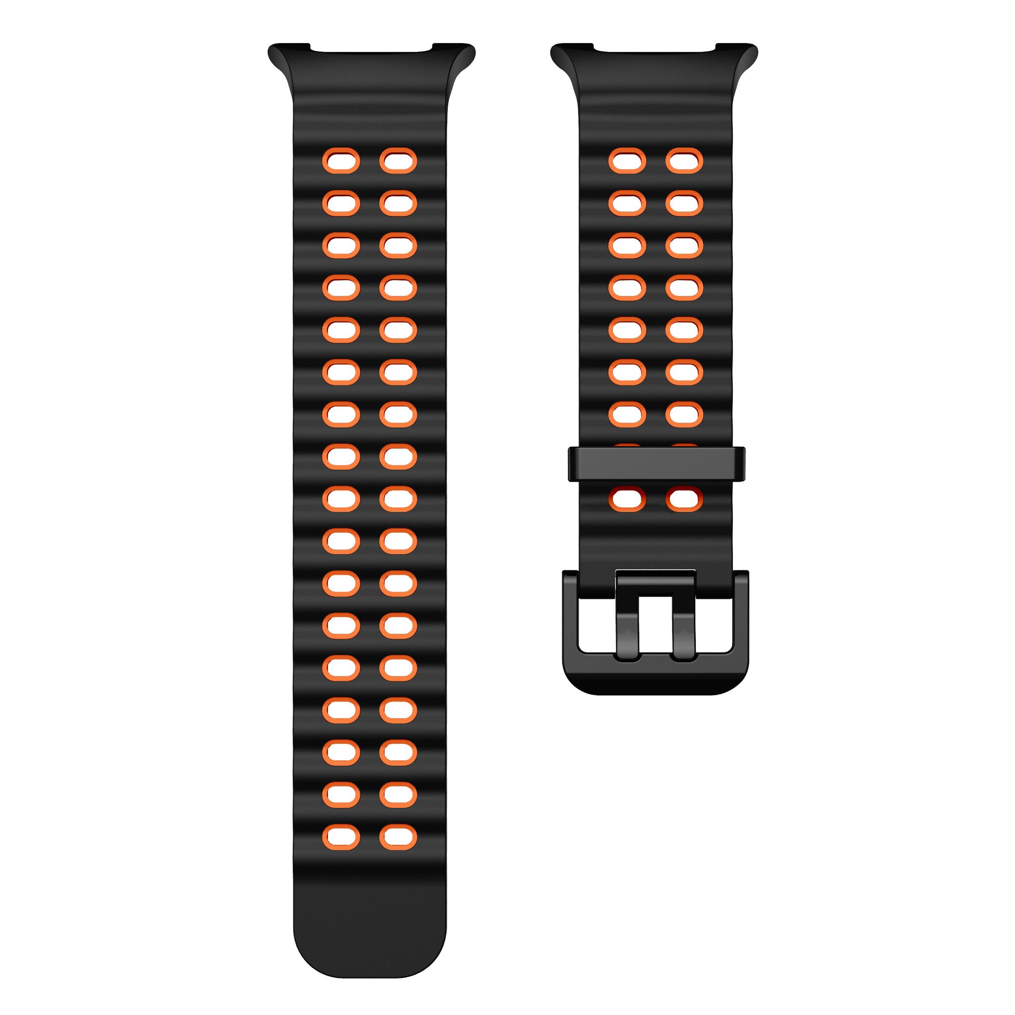 Samsung Galaxy Watch 9 - 44mm Ocean bandje (zwart/oranje)