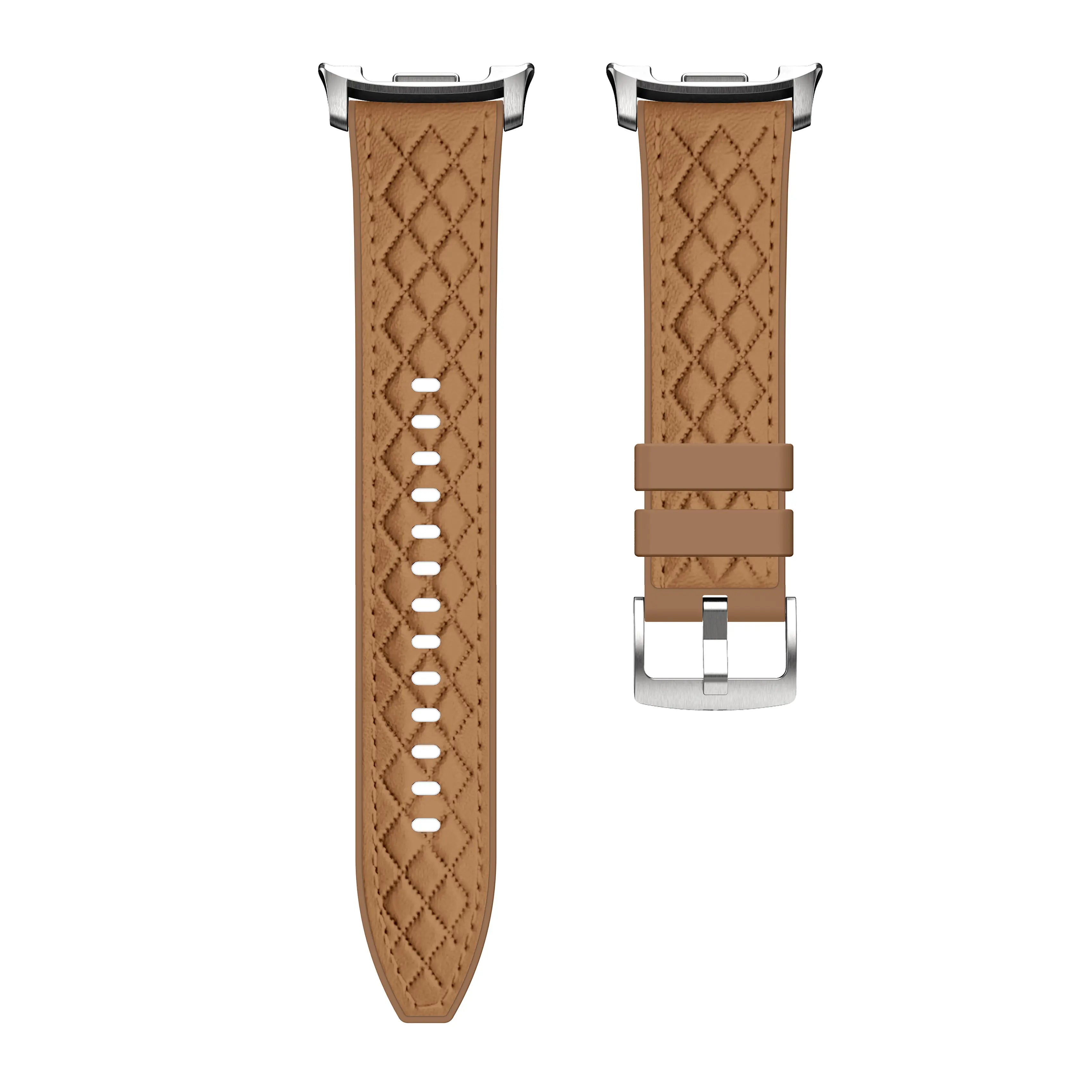Samsung Galaxy Watch 9 - 40mm diamond hybrid leren band (bruin)