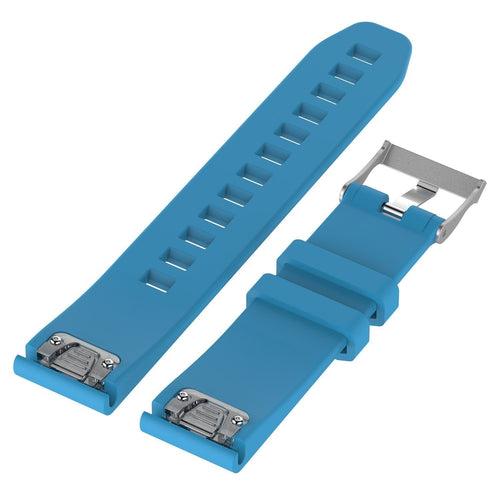 Garmin Forerunner 970 Glossy Silicone Strap (Light Blue)