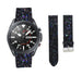 Samsung Galaxy Watch 3 45mm leren glitter bandje (zwart)