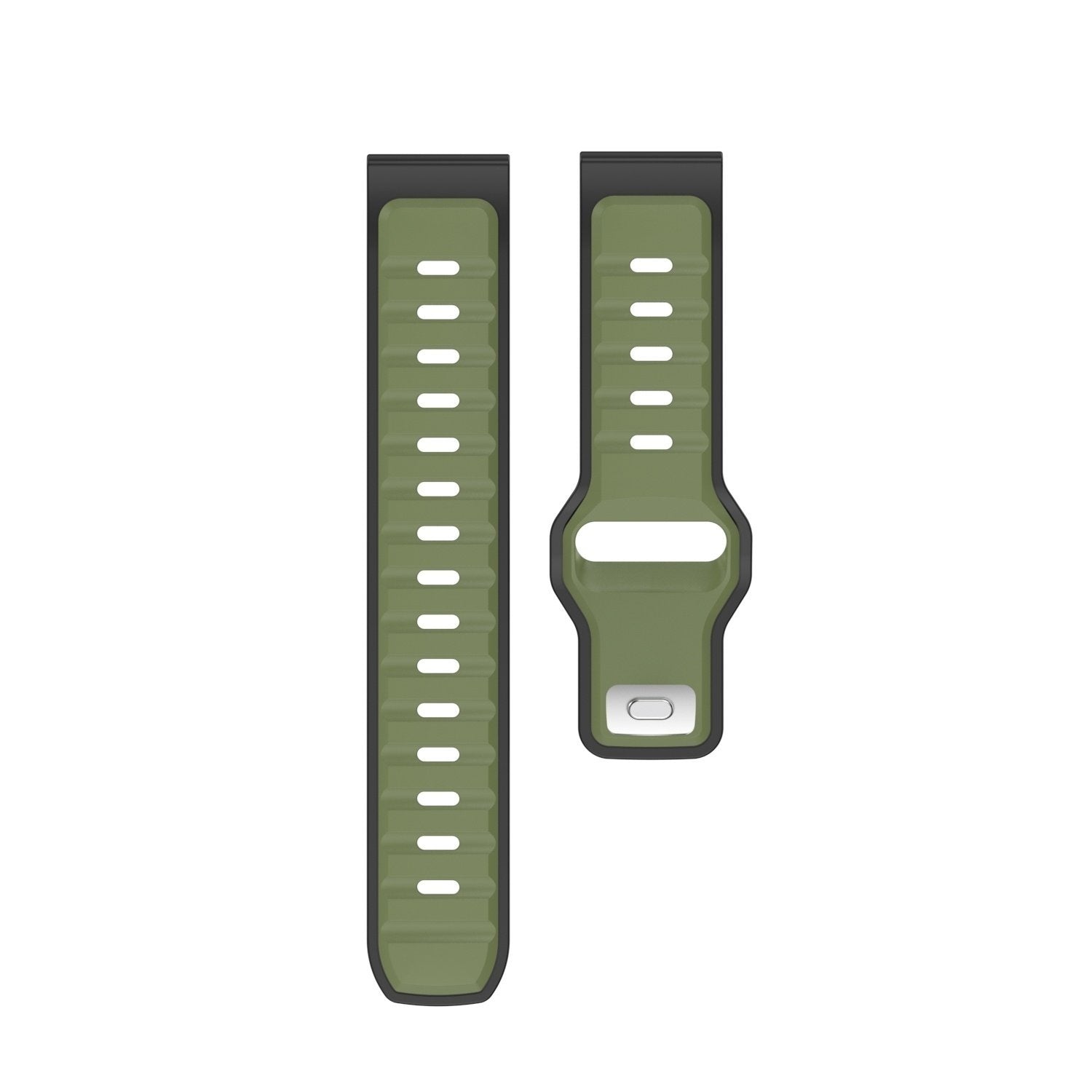 Amazfit Balance 2 outdoor duo siliconen bandje (groen/zwart)