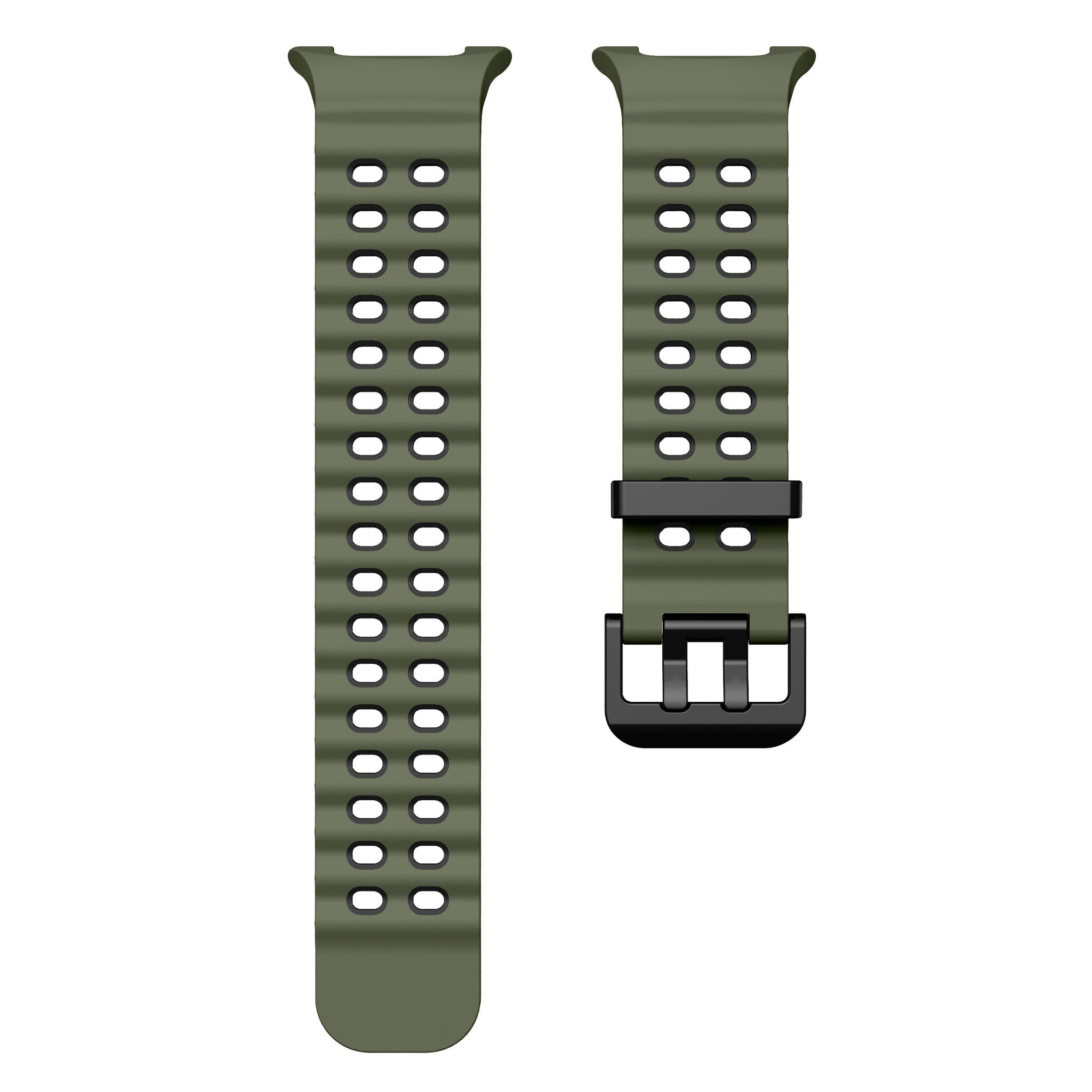 Samsung Galaxy Watch 9 - 44mm Ocean bandje (olijfgroen/zwart)