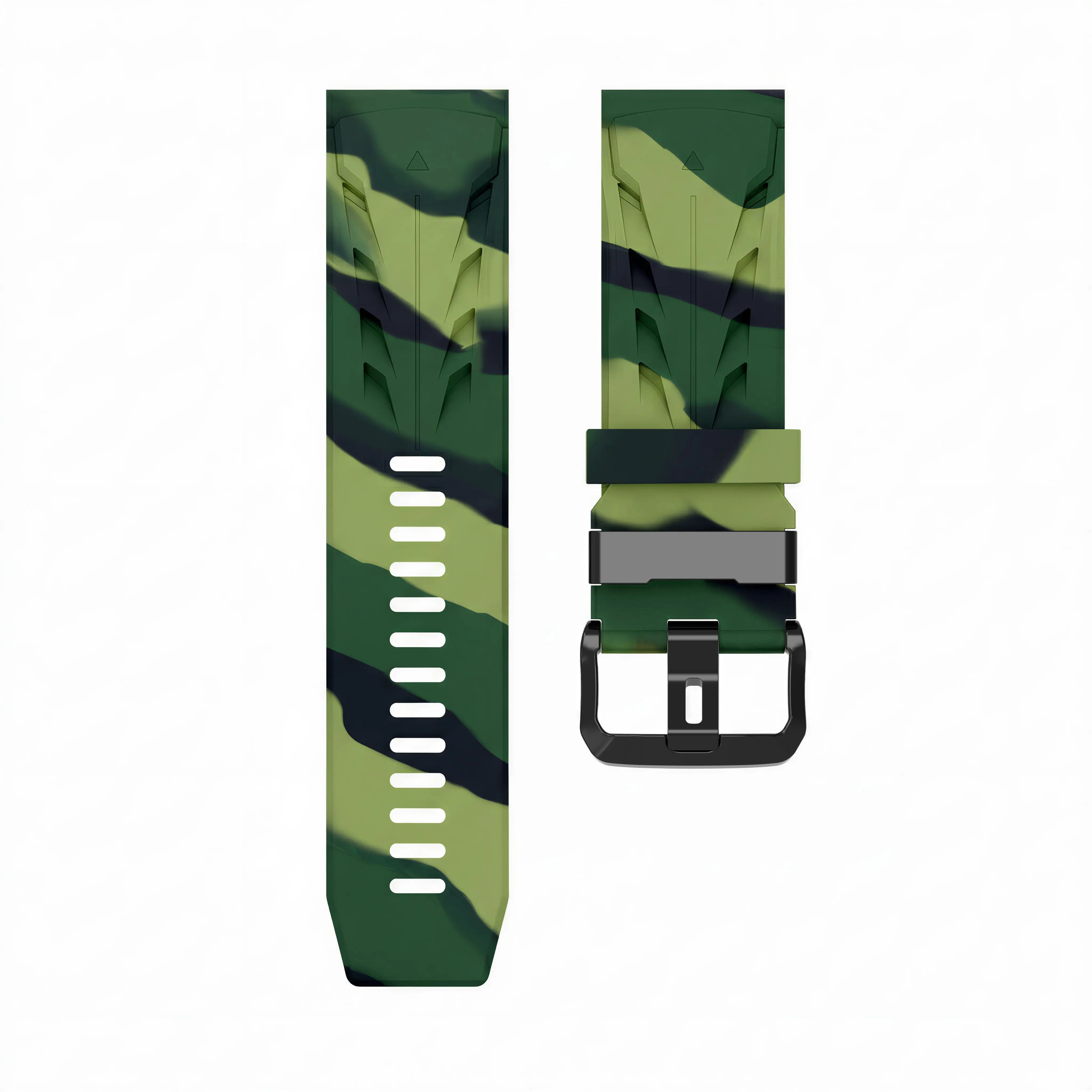 Garmin Forerunner 745 Race Silicone Strap (Green Camouflage)