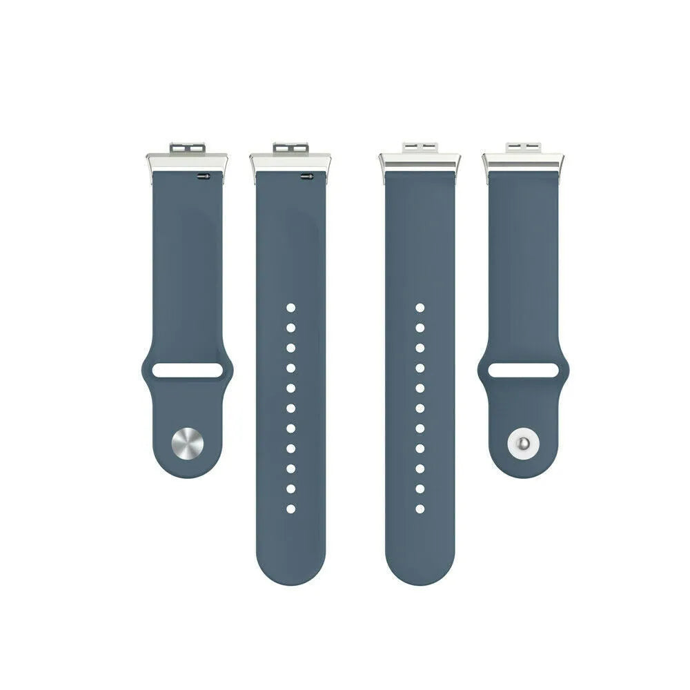 Silicone Sport Strap, laid flat, separate parts, direct top view