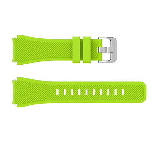 Twill Silicone Strap, light green, laid flat, separate parts, direct top view