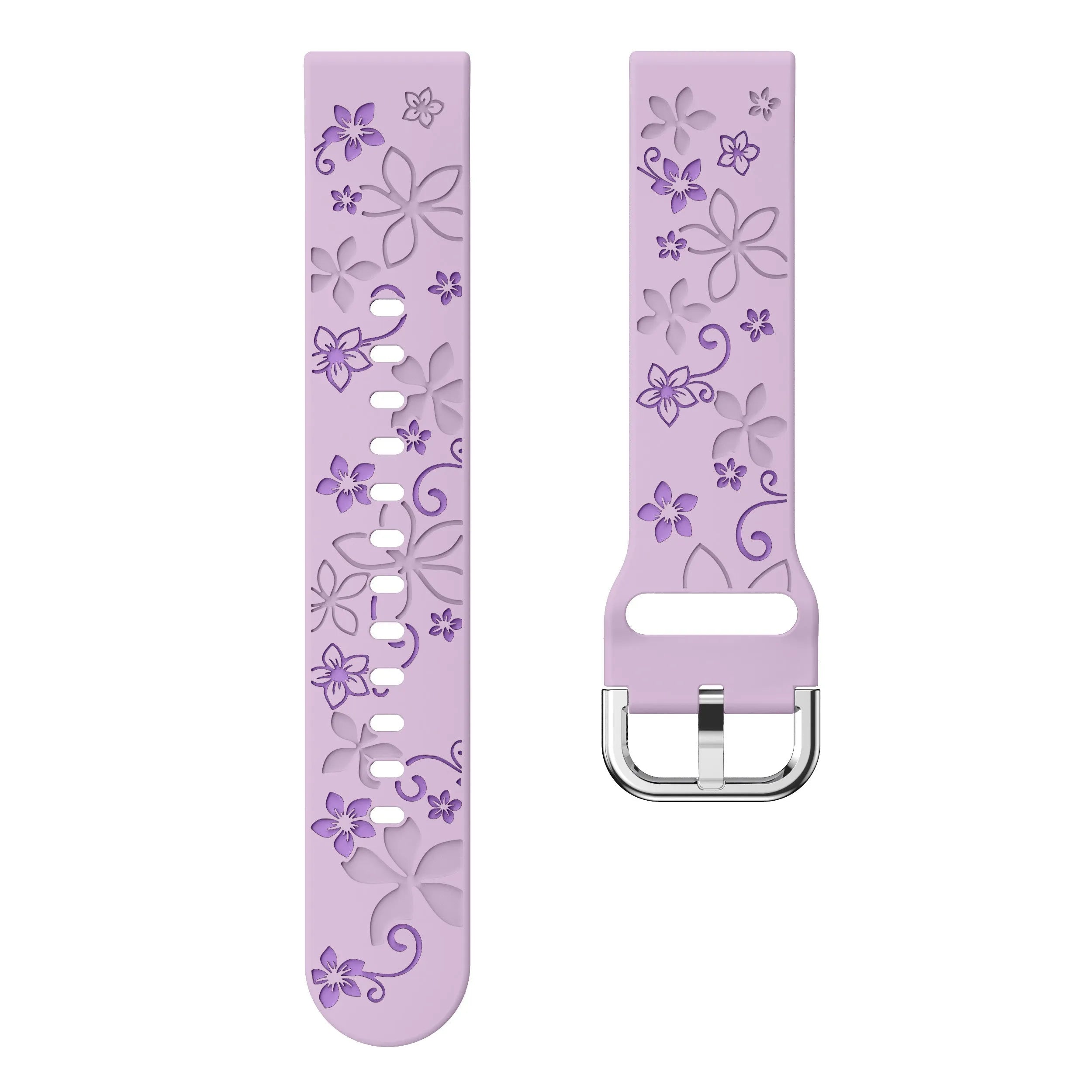 Oppo Watch X2 Mini Flower siliconen band (lavendel/paars)