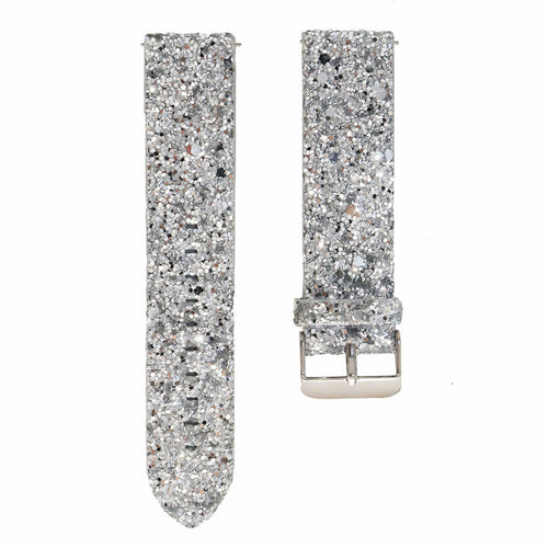 Withings Steel HR - 40mm leren glitter bandje (zilver)