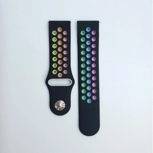 Silicone Sport Strap, laid flat, separate parts, direct top view