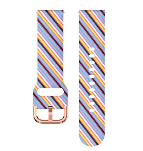 Print Silicone Strap, laid flat, separate parts, direct top view