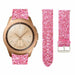 Samsung Galaxy Watch 42mm Leather Glitter Strap (Pink)