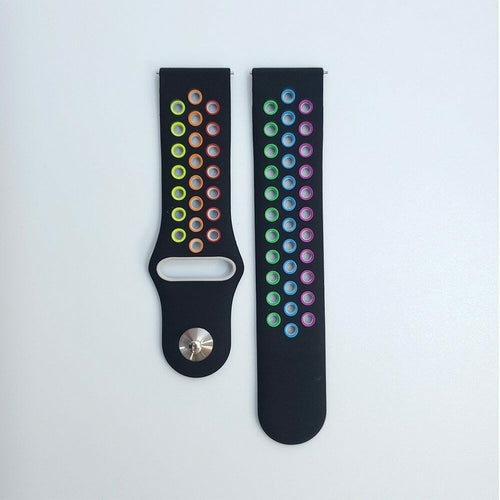 Silicone Sport Strap, laid flat, separate parts, direct top view