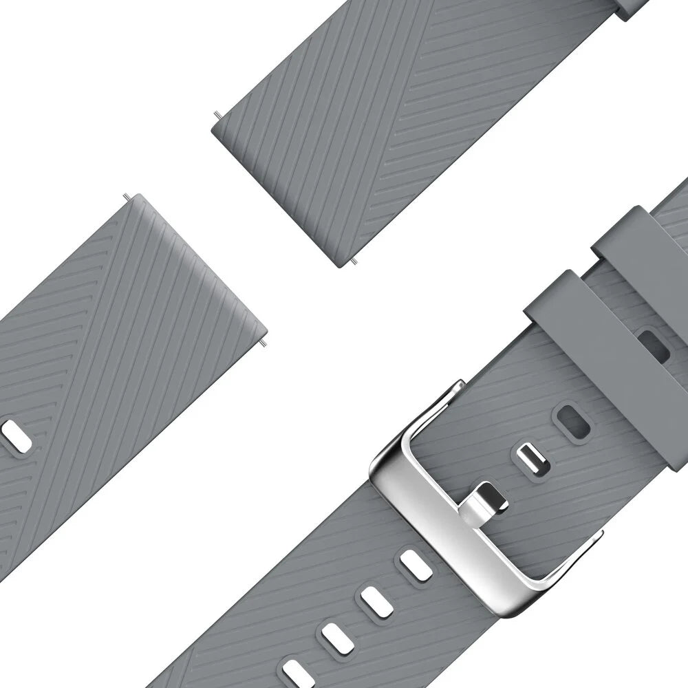 Bandz Amazfit Cheetah (Pro) siliconen band 'Deluxe' (grijs)