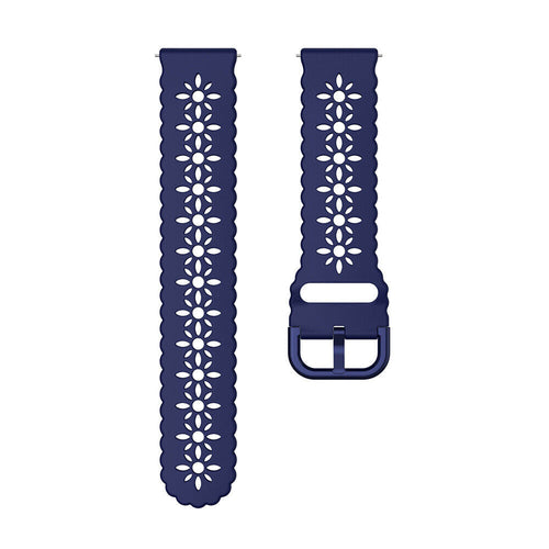 Withings Steel HR - 40mm siliconen bandje met patroon (donkerblauw)