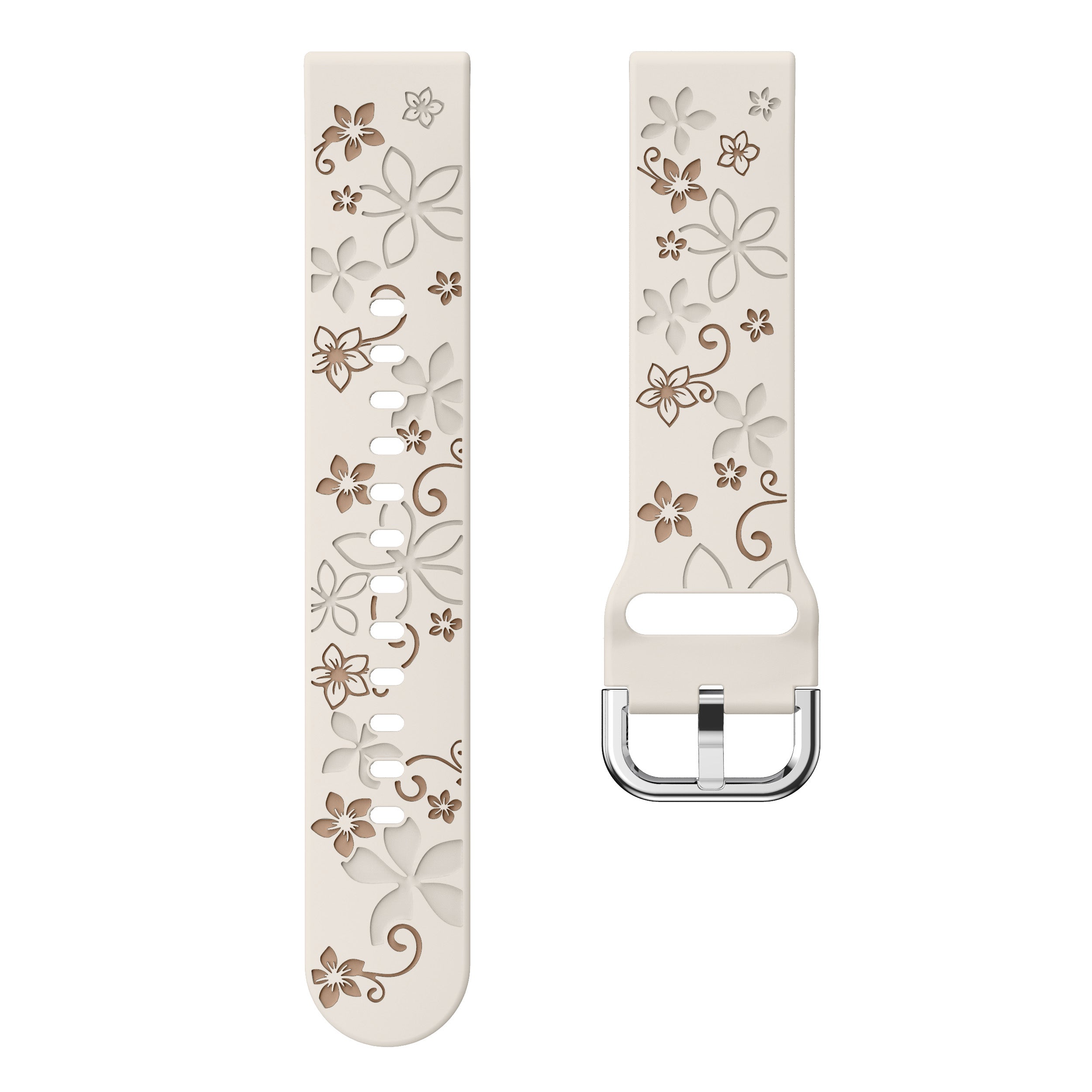 Xiaomi Watch S4 - 41mm Flower siliconen band (sterrenlicht/beige)