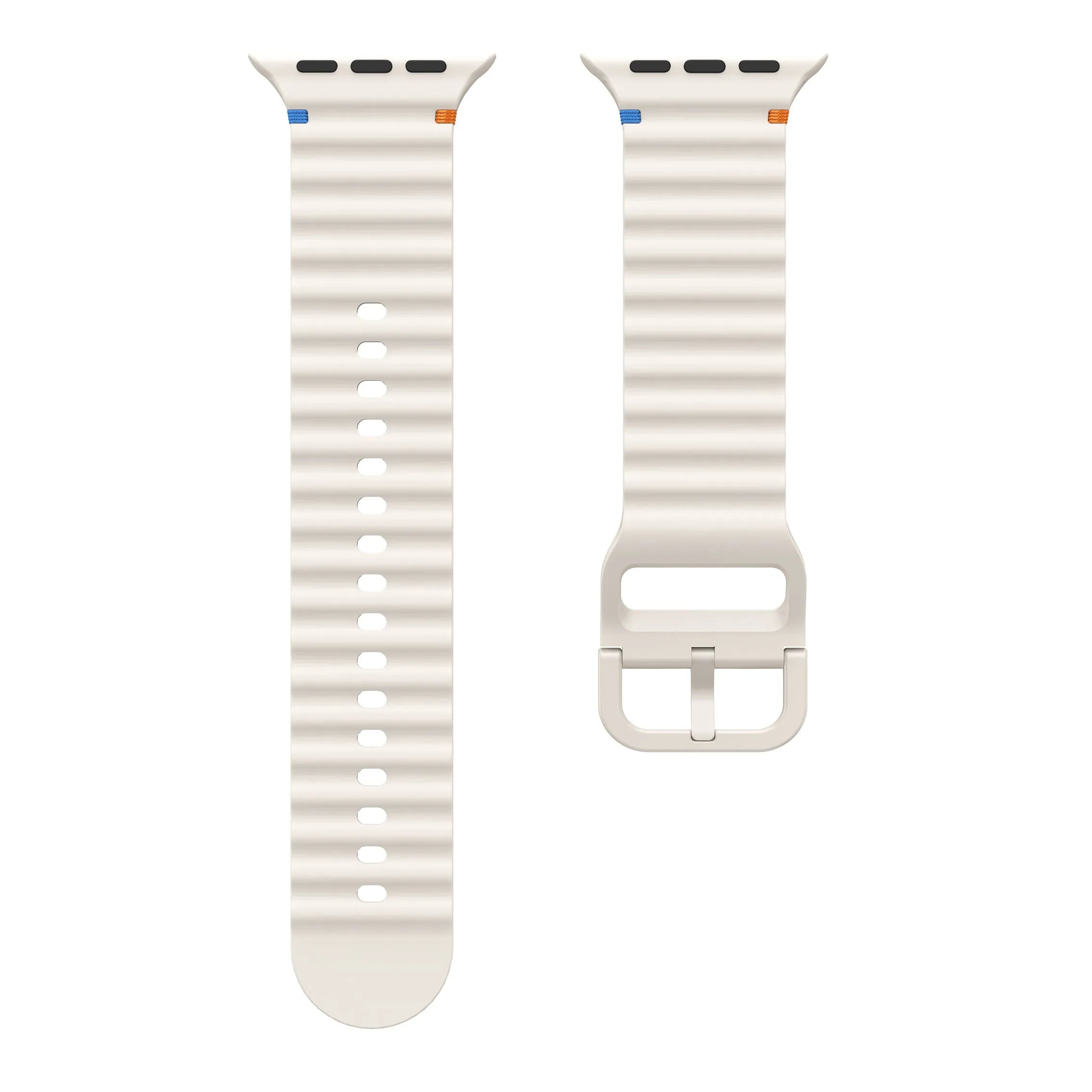 Apple Watch Wave siliconen bandje (sterrenlicht)