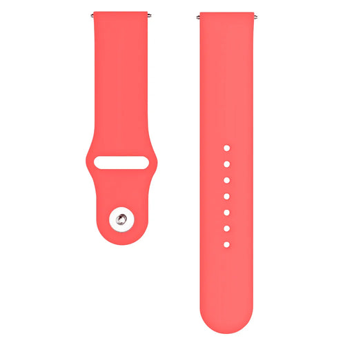 Silicone Glow in the Dark Strap, red, laid flat, separate parts, direct top view