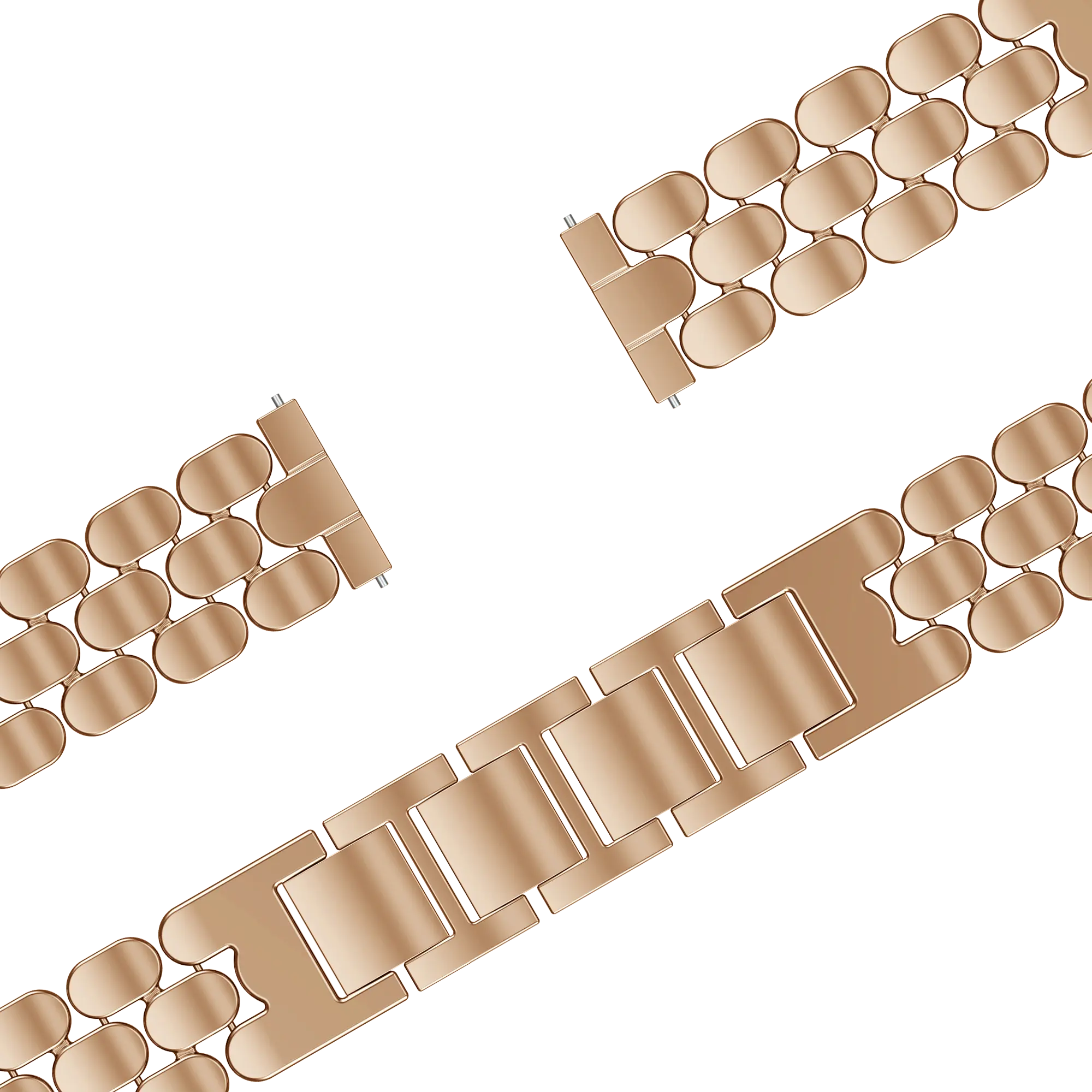 Bandz Garmin Vivoactive 4s stalen band 'Oval' (roségoud)