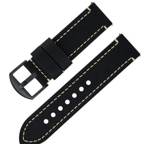 Fossil Gen 6 - 42mm genuine leren band (zwart)